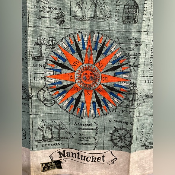 Kay Dee Handprints 100% Pure Linen Nantucket Dish Towel . NWT - Picture 8 of 10